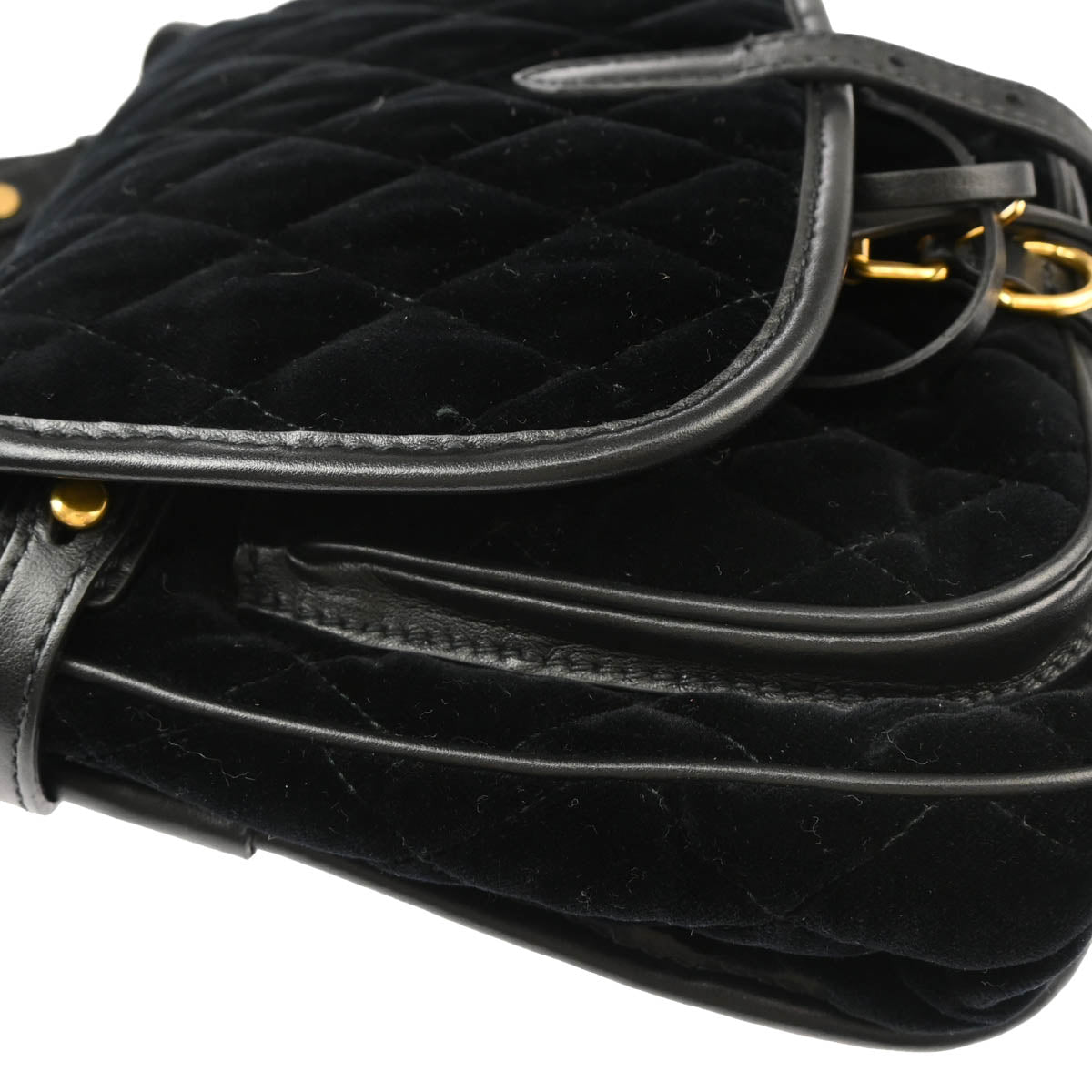 Prada Black Velvet Corsaire Shoulder Bag