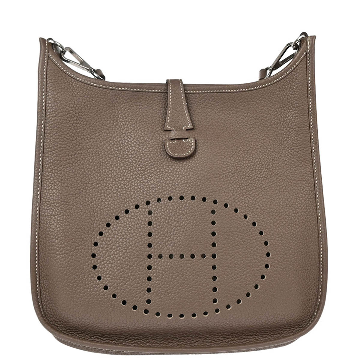 Hermes 2010 Etoupe Taurillon Clemence Evelyne 3 29 PM Shoulder Bag