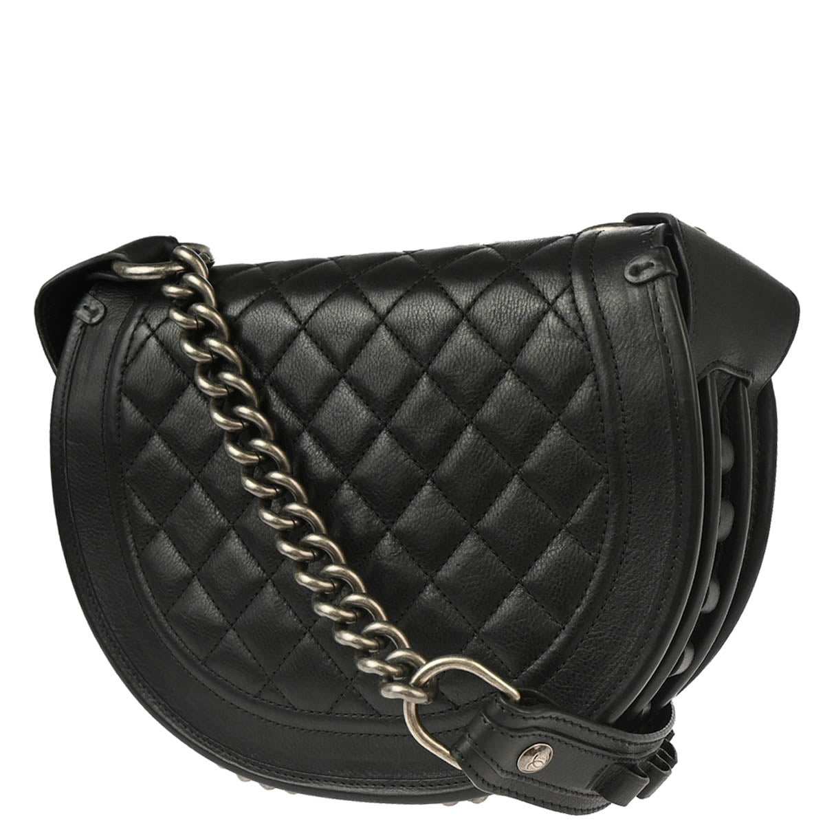 Chanel 2014 Black Caviar Pony Hair Paris-Dallas Shoulder Bag