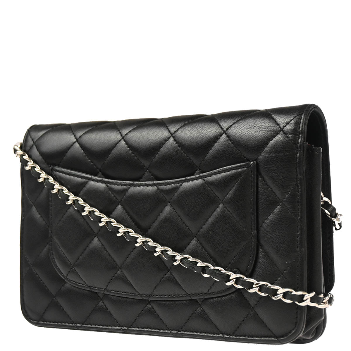 Chanel Black 2019 Lambskin Classic WOC Wallet Chain Shoulder Bag