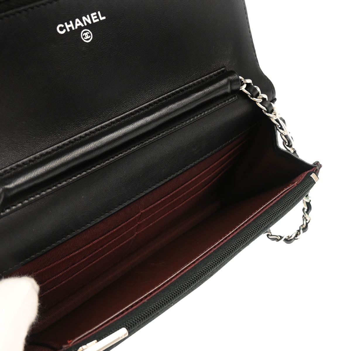 Chanel Black 2019 Lambskin Classic WOC Wallet Chain Shoulder Bag