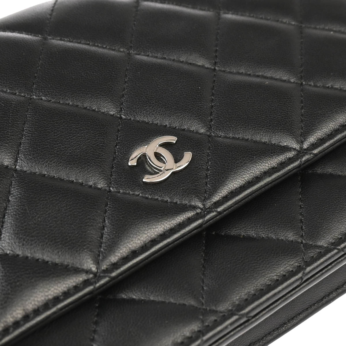 Chanel Black 2019 Lambskin Classic WOC Wallet Chain Shoulder Bag