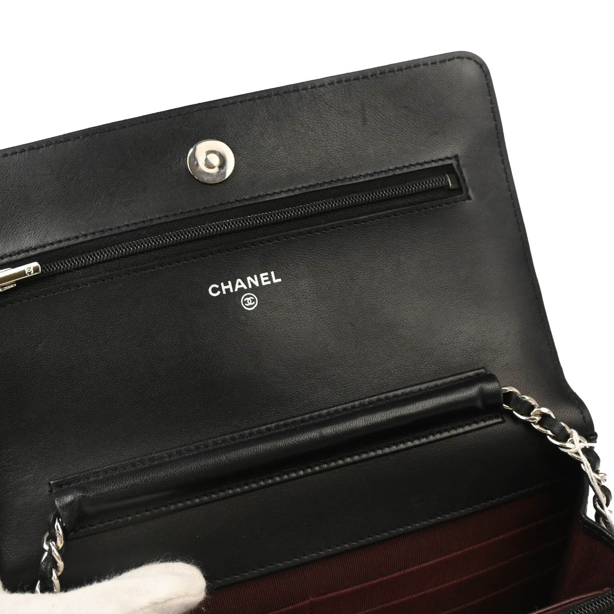 Chanel Black 2019 Lambskin Classic WOC Wallet Chain Shoulder Bag