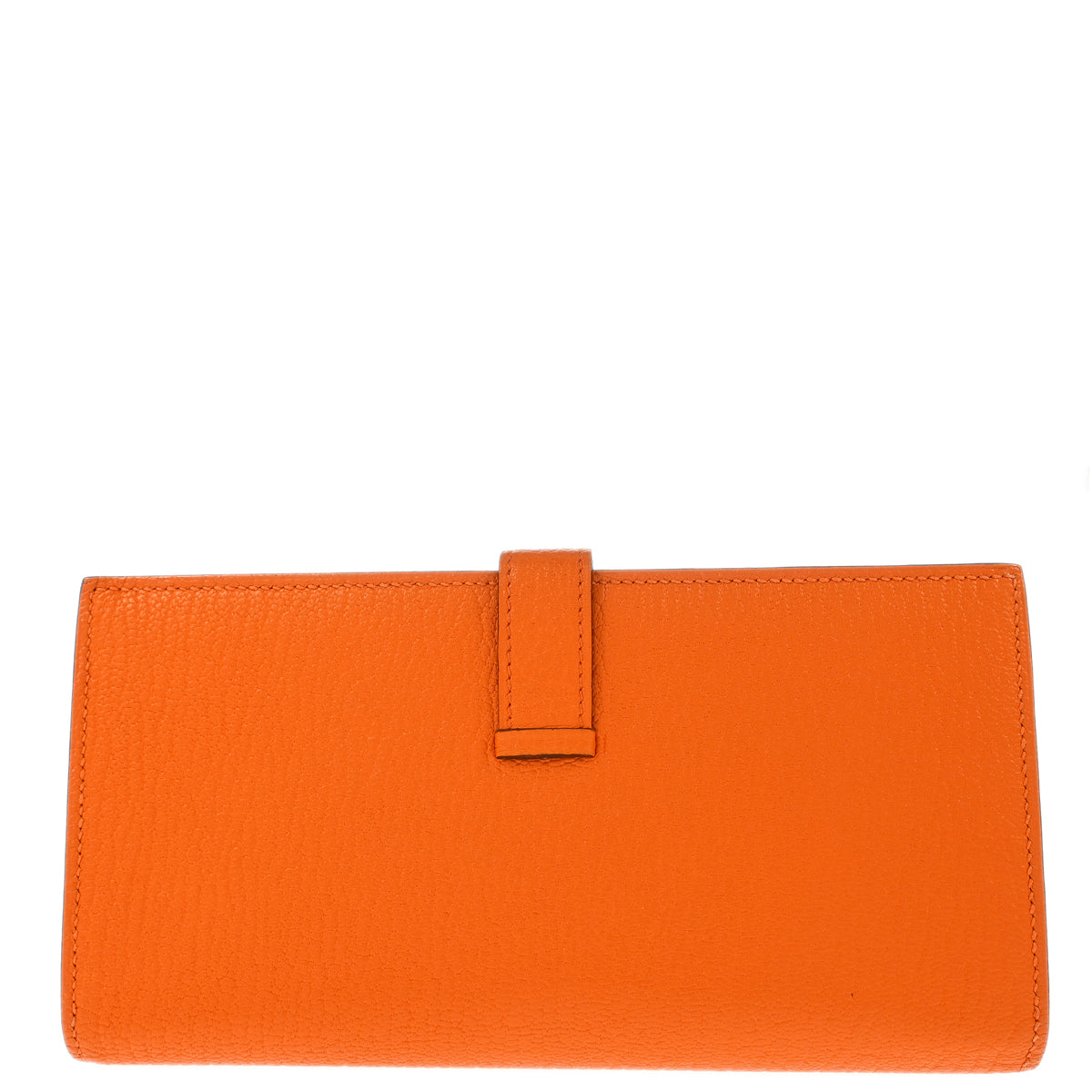 Hermes 2013 Orange Chevre Bearn Soufre Bifold Long Wallet