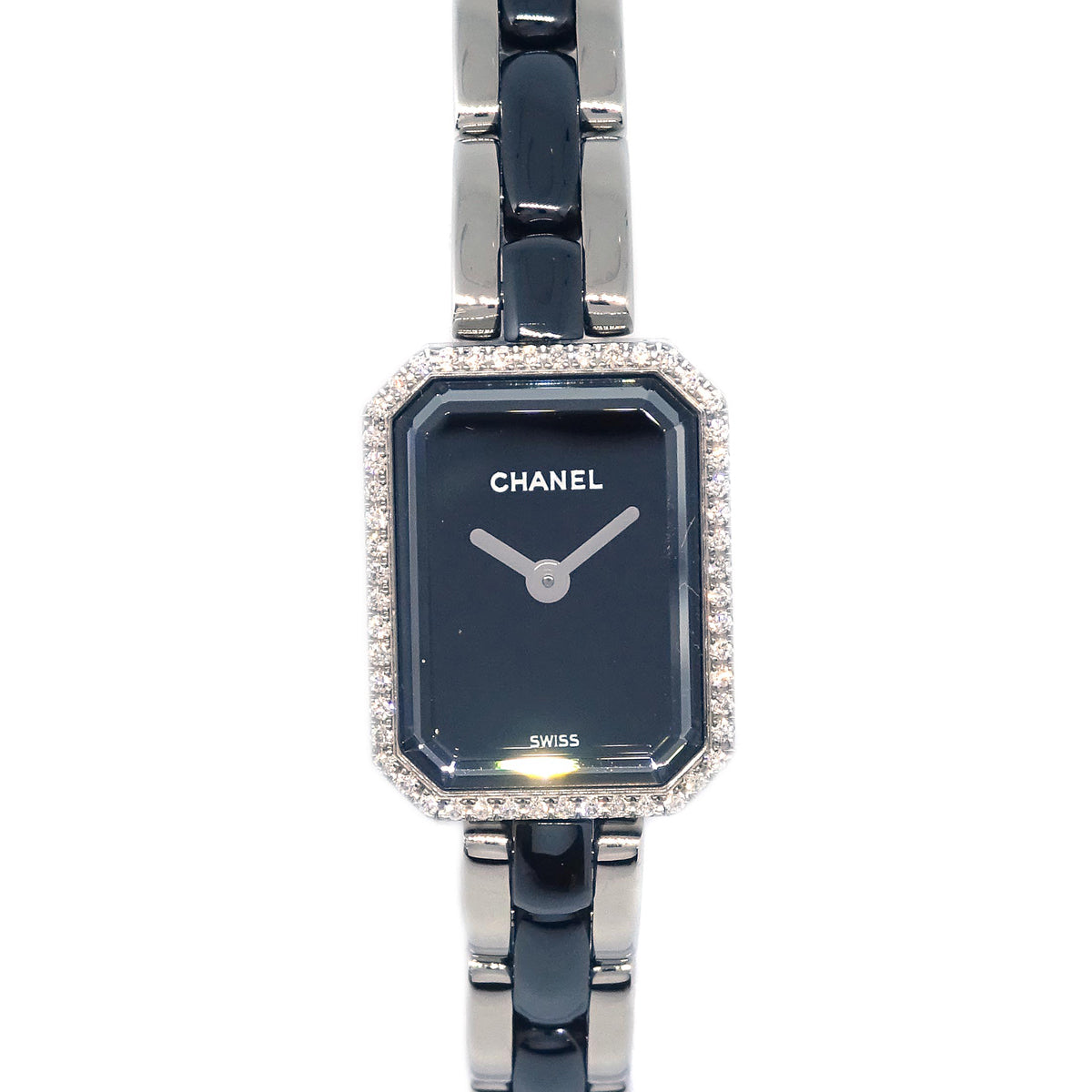 Chanel Premiere H2163 Quartz Watch Ceramic SS Diamond