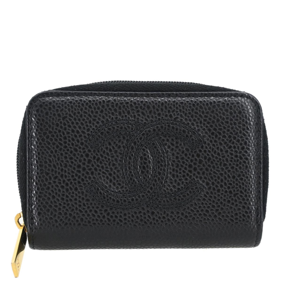 Chanel 2019 Black Caviar Coin Purse Wallet