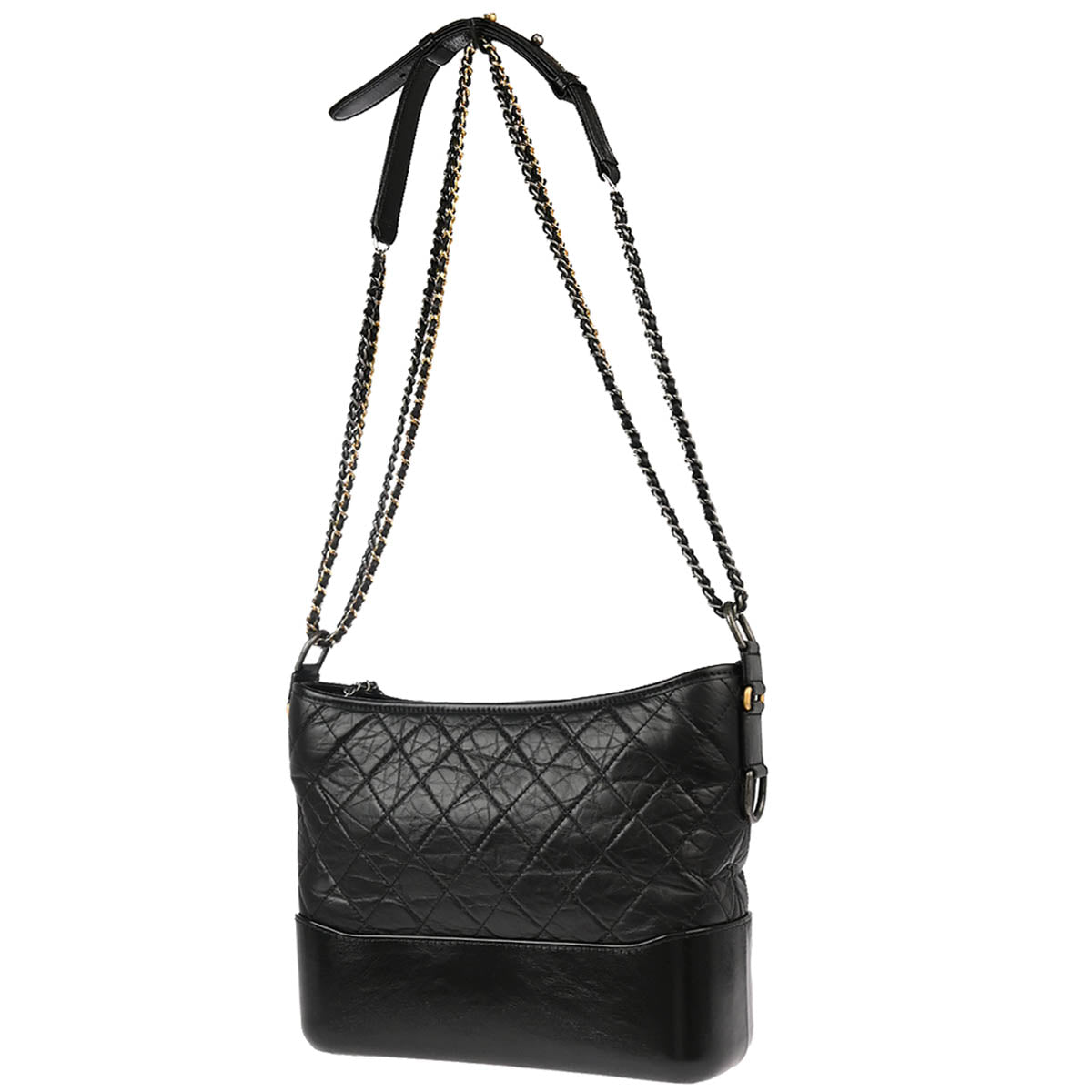 Chanel Black Calfskin Lambskin Large Gabrielle Shoulder Bag