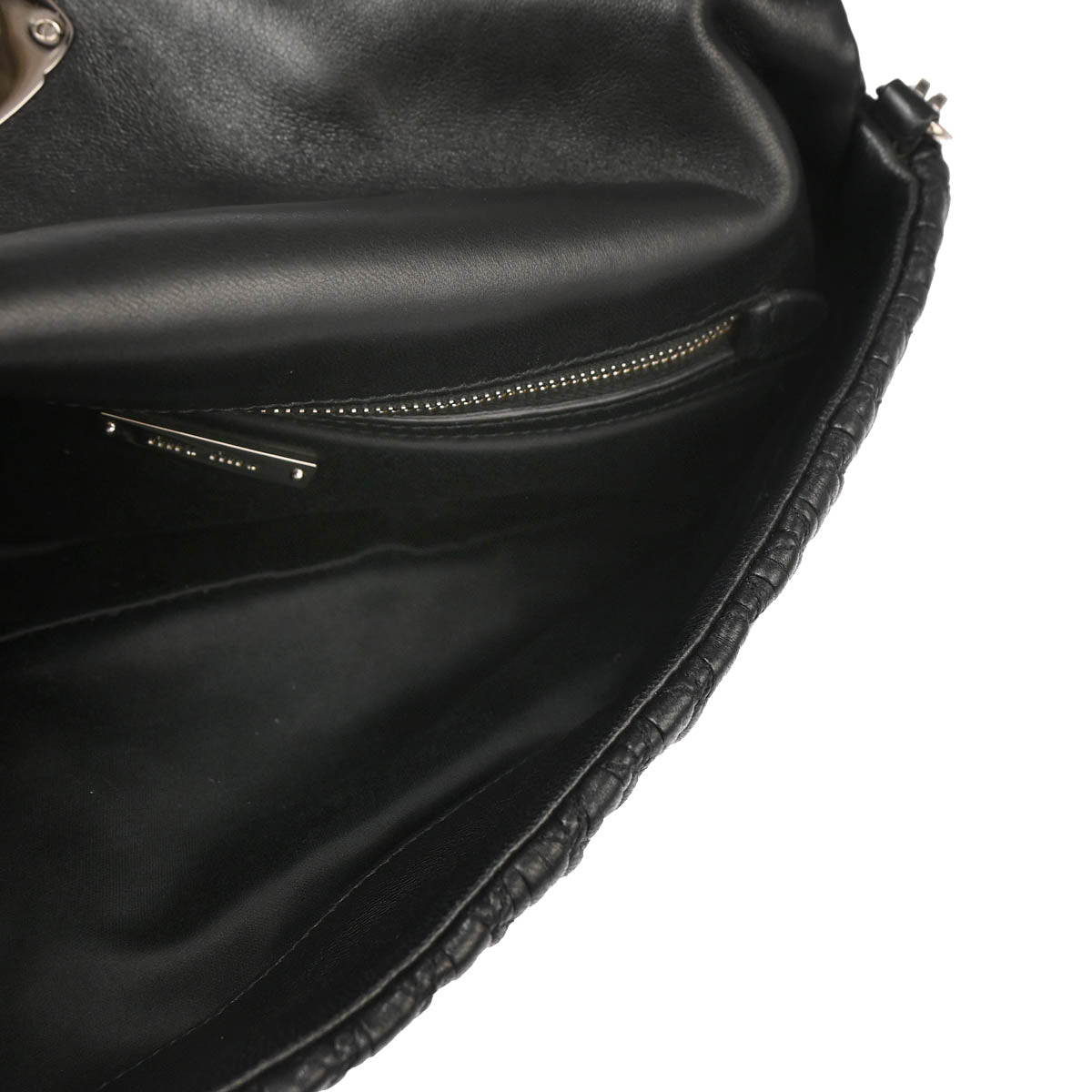 Miu Miu Black Lambskin Matelasse Shoulder Bag