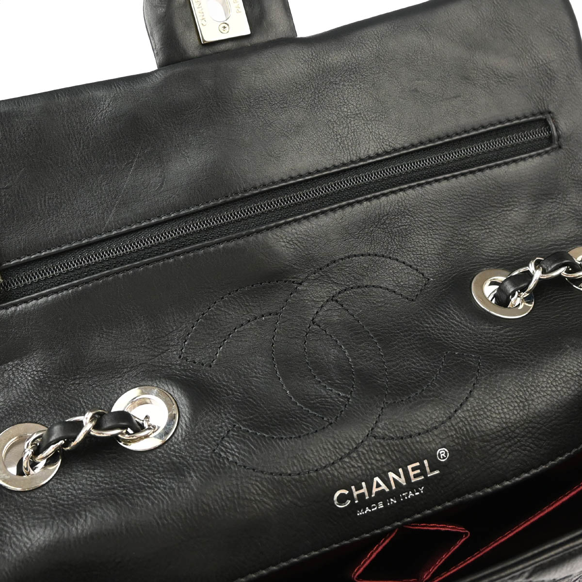 Chanel 2011 Black Calfskin Icon Shoulder Bag