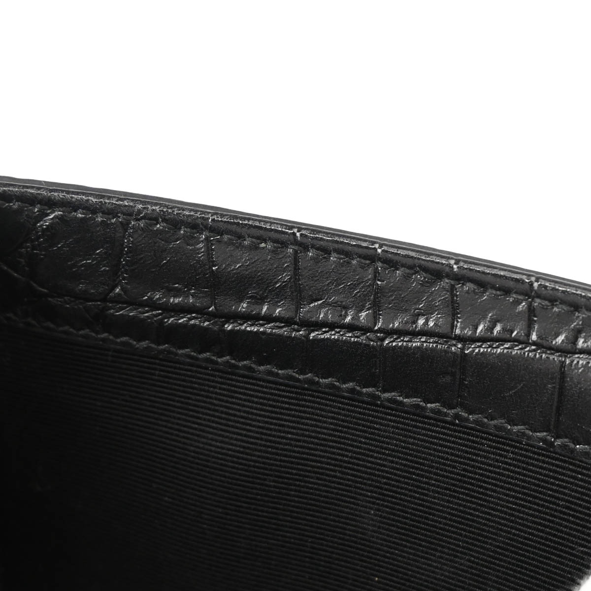 Saint Laurent * Black Embossed Leather Shoulder Bag