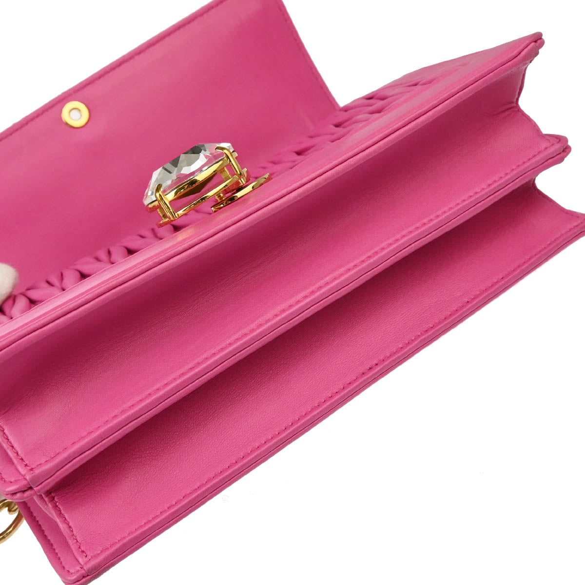 Miu Miu Pink Lambskin Matelasse Shoulder Bag