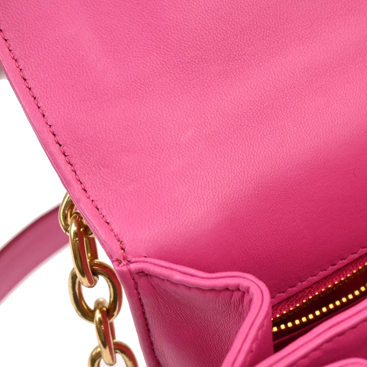 Miu Miu Pink Lambskin Matelasse Shoulder Bag