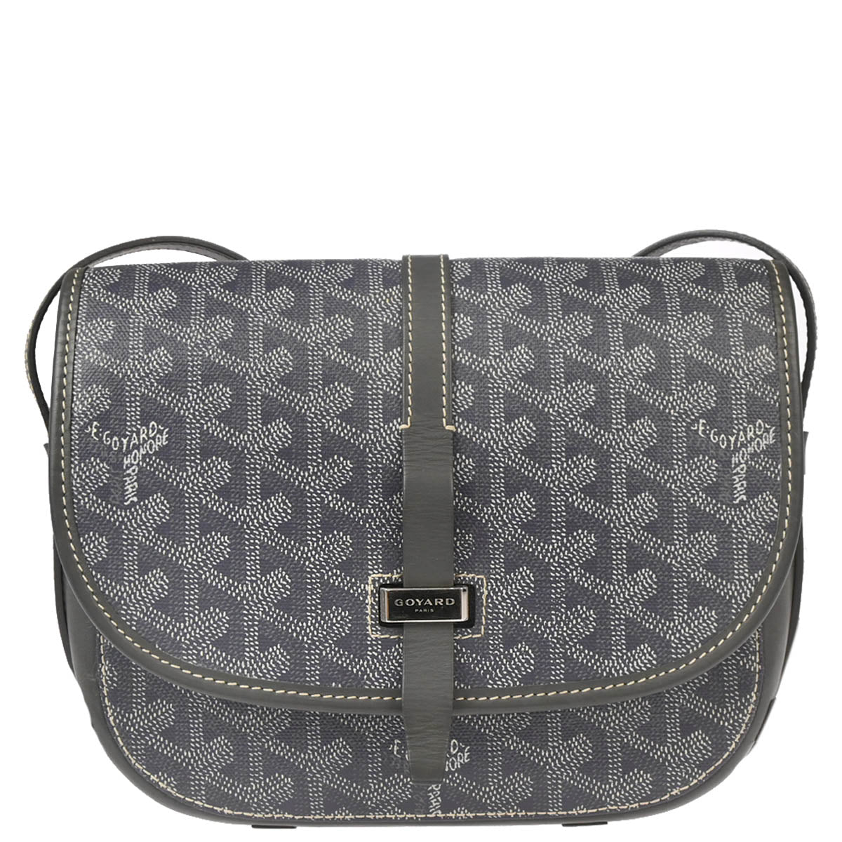 Goyard 2018 Gray Belvedere PM Shoulder Bag