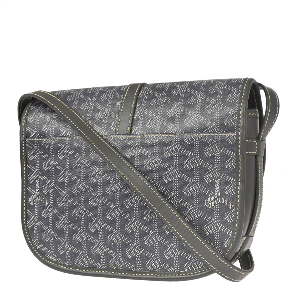 Goyard 2018 Gray Belvedere PM Shoulder Bag