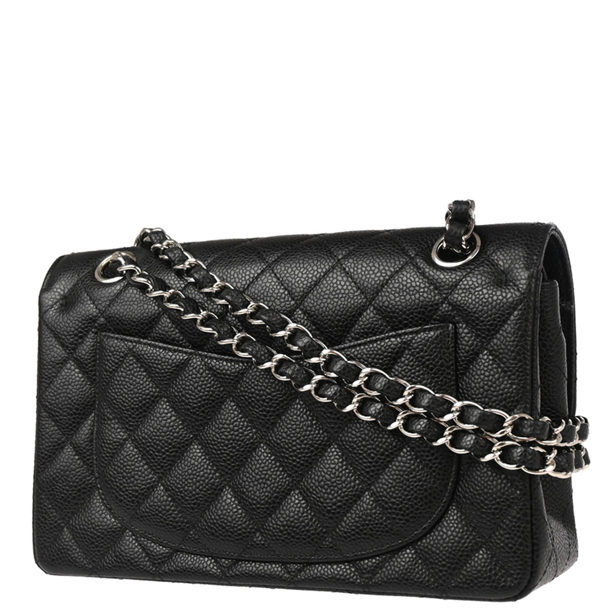 Chanel 2012 Black Caviar Small Classic Double Flap Shoulder Bag