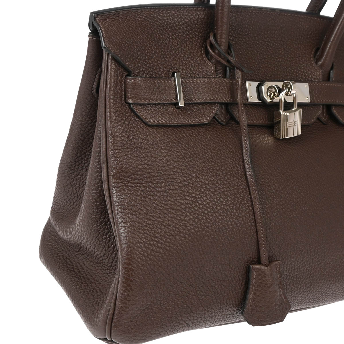 Hermes 2010 Chocolat Togo Birkin 30 Handbag