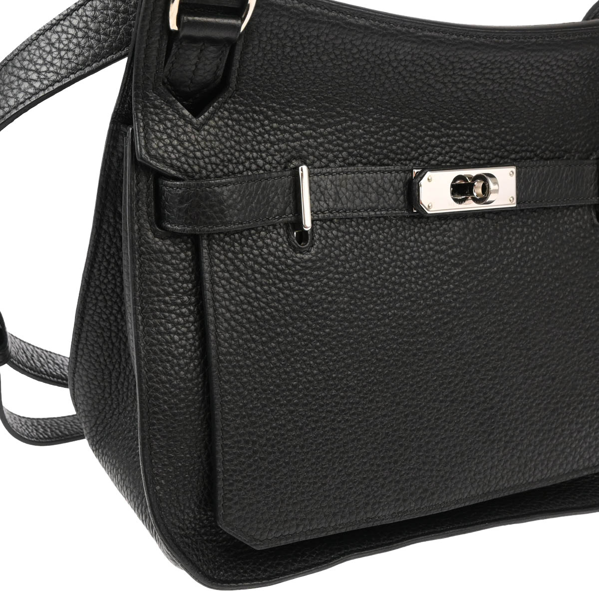 Hermes 2014 Black Taurillon Clemence Jypsiere 28 Shoulder Bag