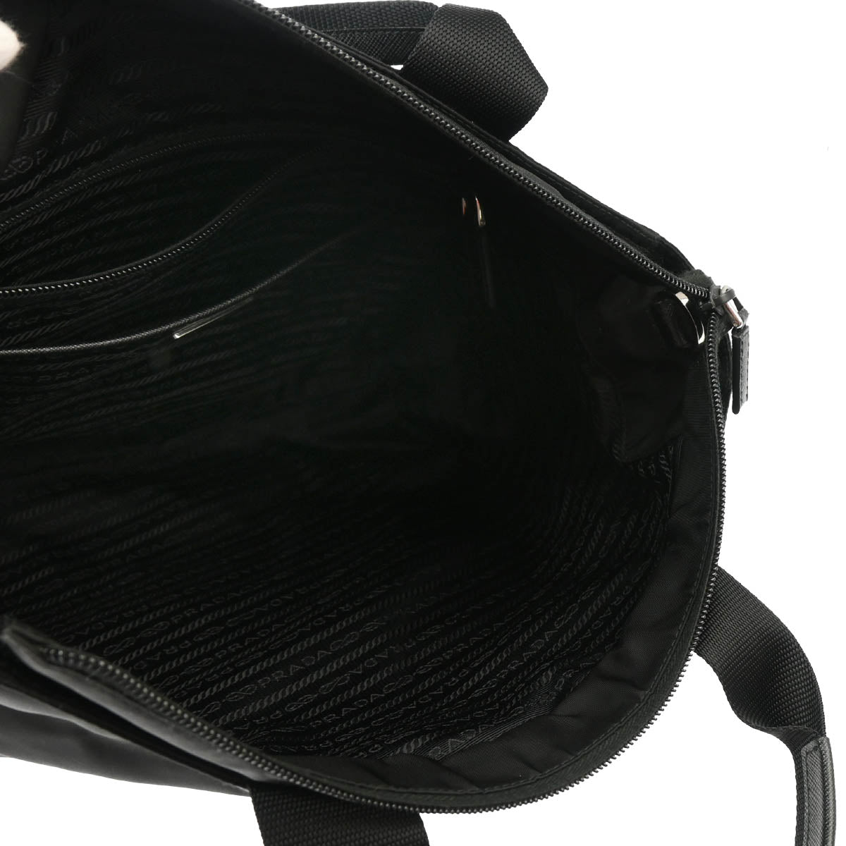 Prada Black Nylon 2way Tote Shoulder Handbag