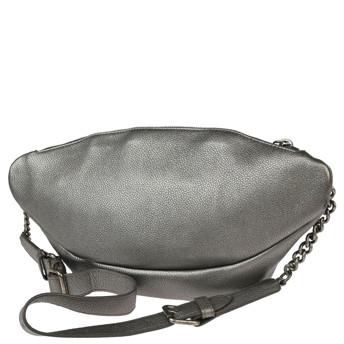 Chanel 2016-2017 Silver Calfskin Waist Bum Bag