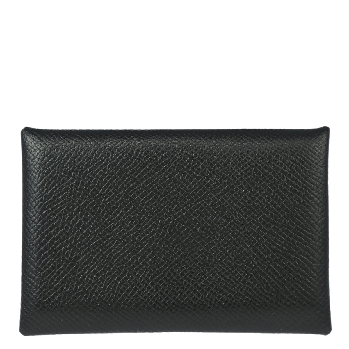 Hermes 2010 Black Epsom Calvi Card Holder Small Good