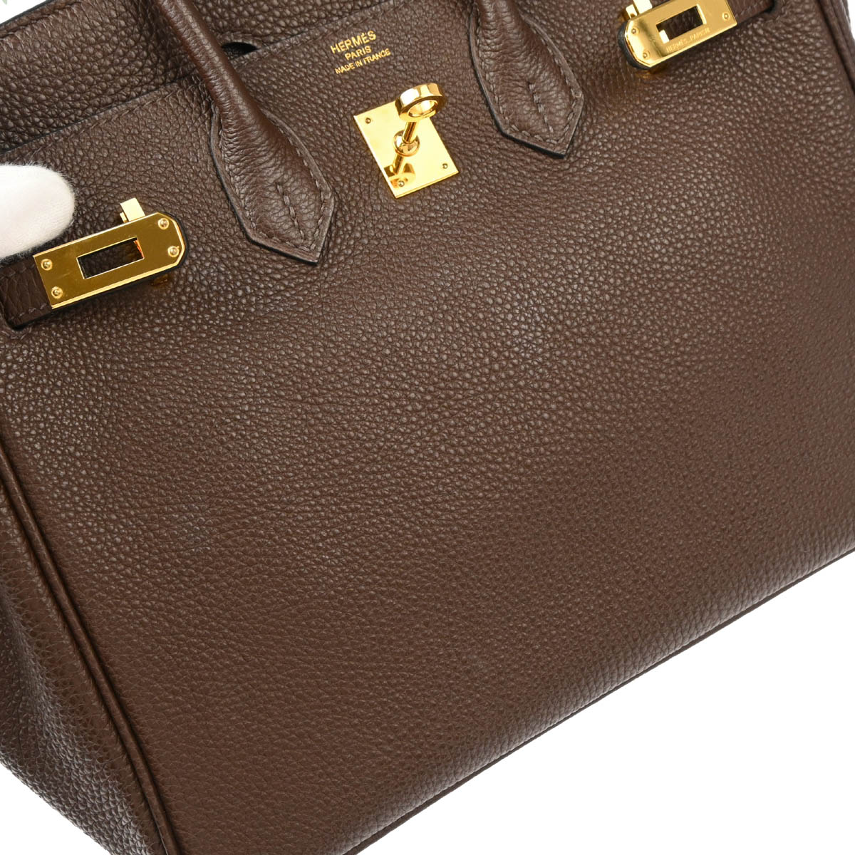 Hermes 2014 Chocolat Togo Birkin 25 Handbag