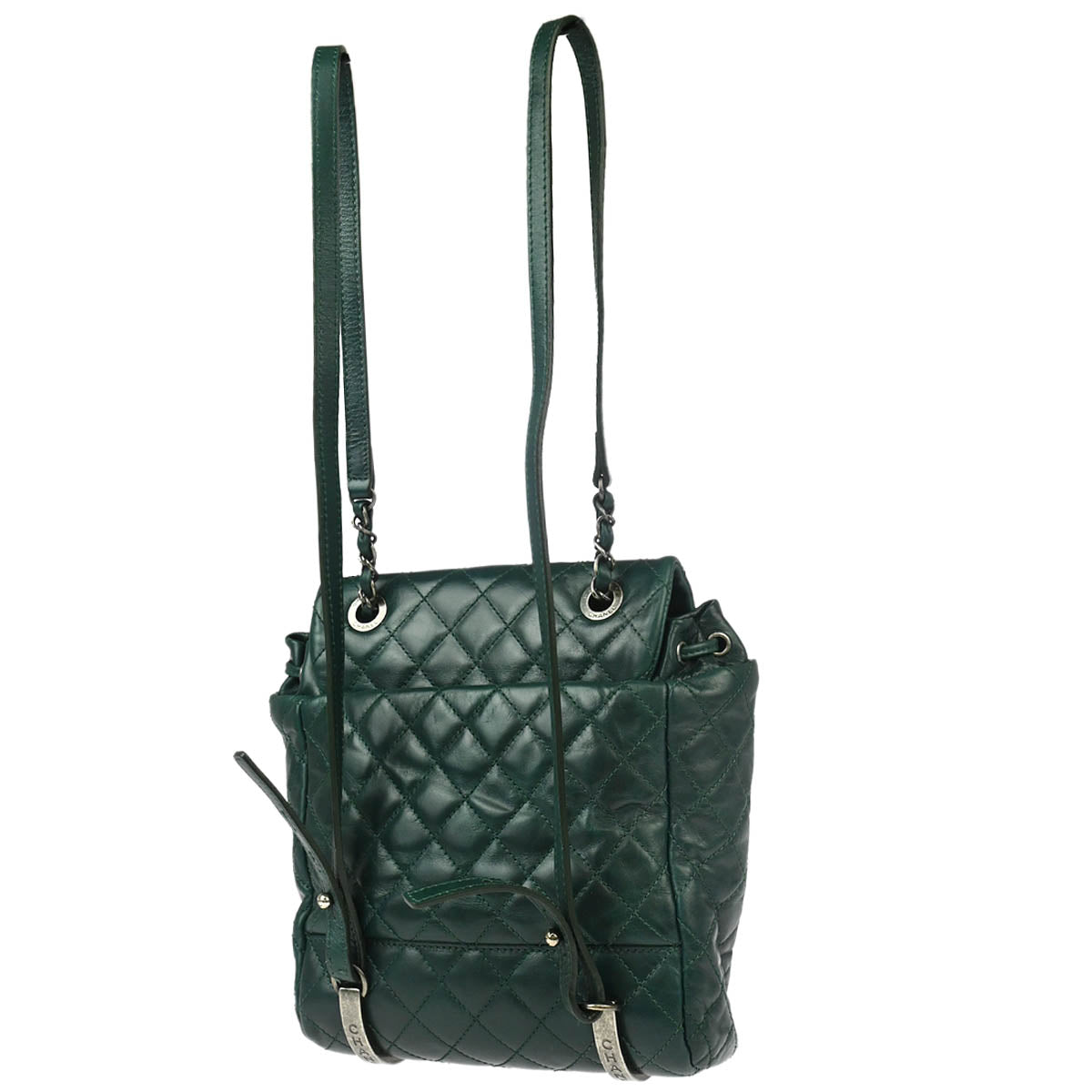 Chanel Green Calfskin 2way Backpack Handbag