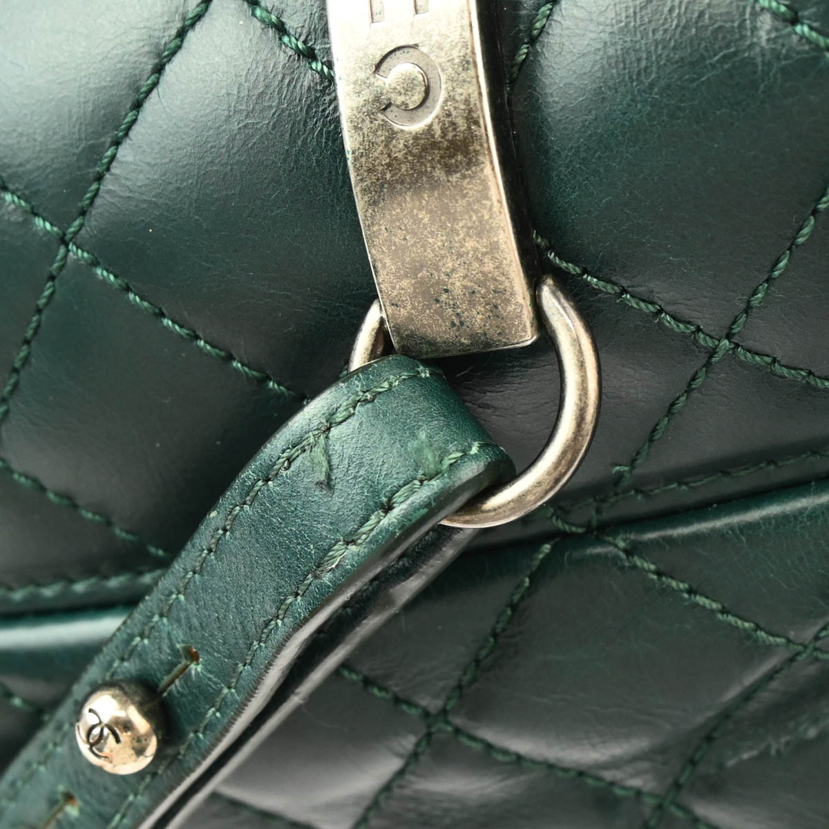 Chanel Green Calfskin 2way Backpack Handbag