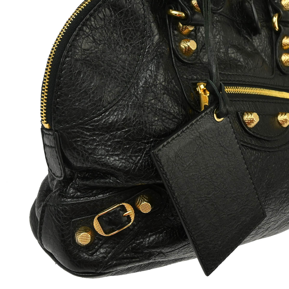 Balenciaga 2014 Black Classic Bowling 2way Shoulder Handbag