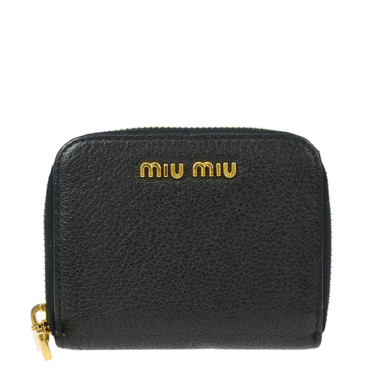 Miu Miu Black Leather Coin Purse Wallet