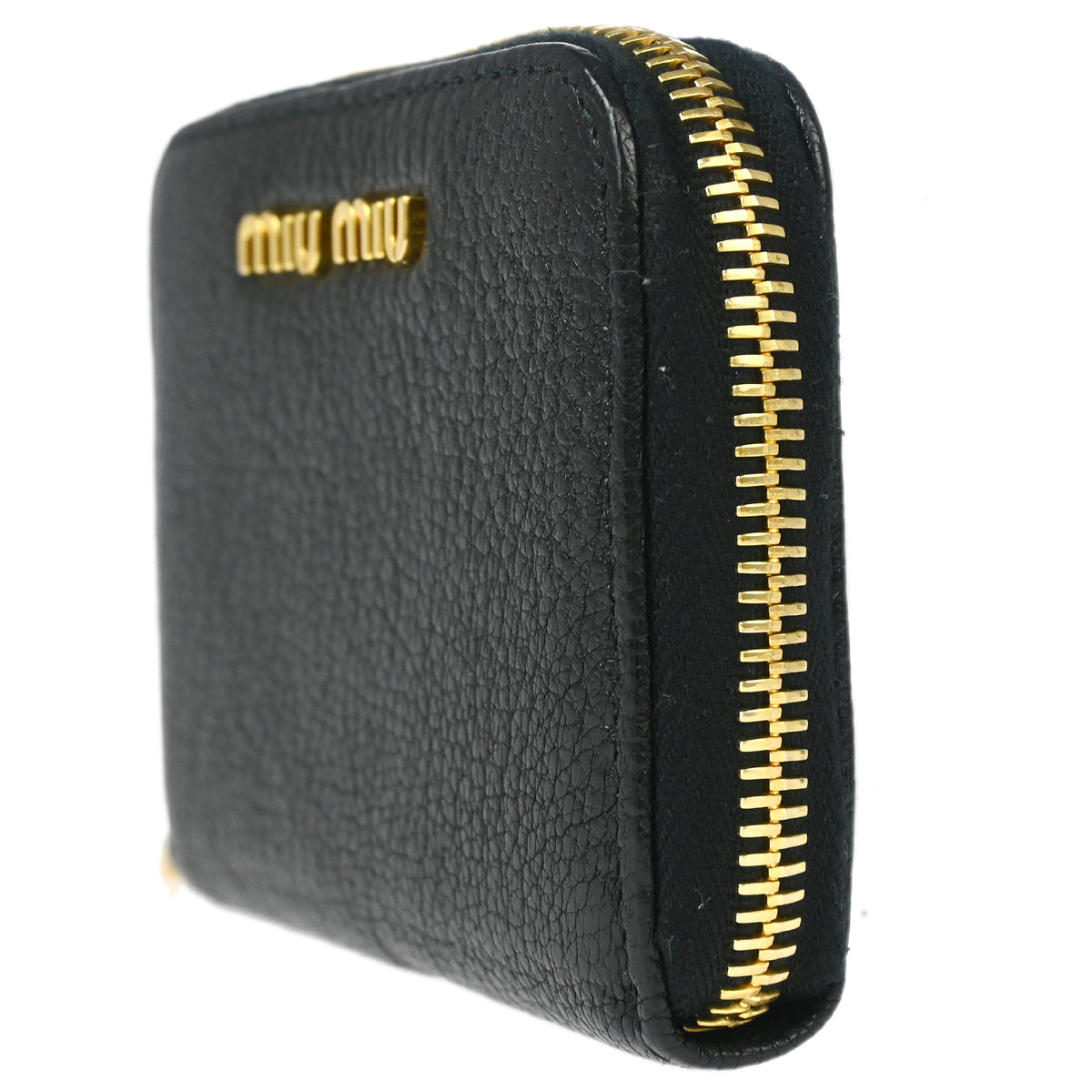 Miu Miu Black Leather Coin Purse Wallet