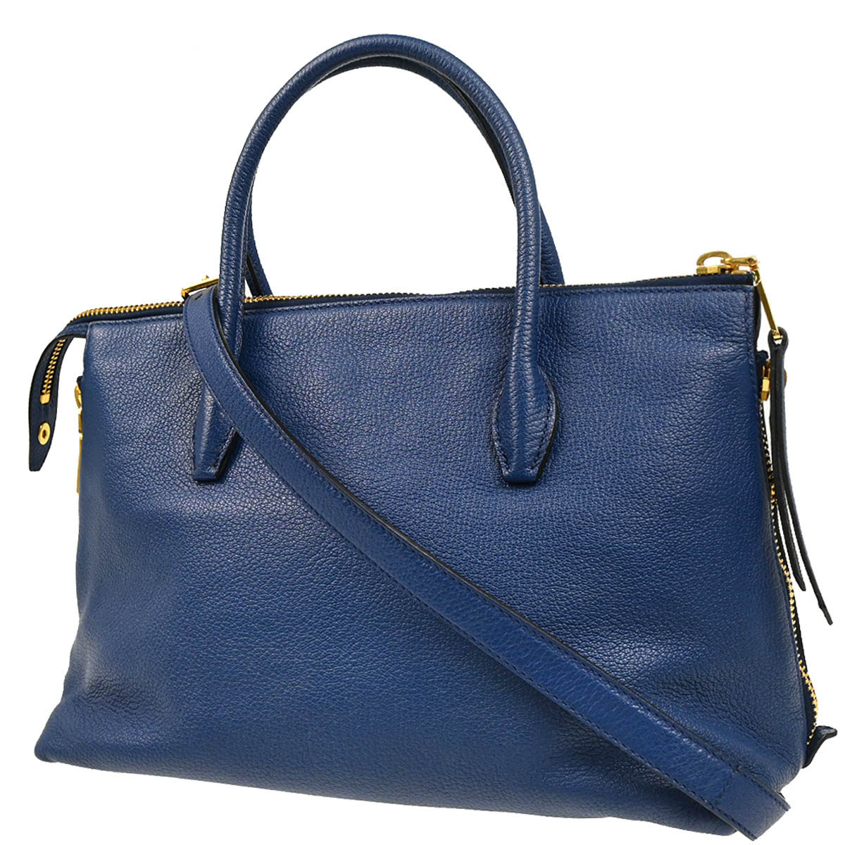 Miu Miu Blue Lambskin 2way Handbag