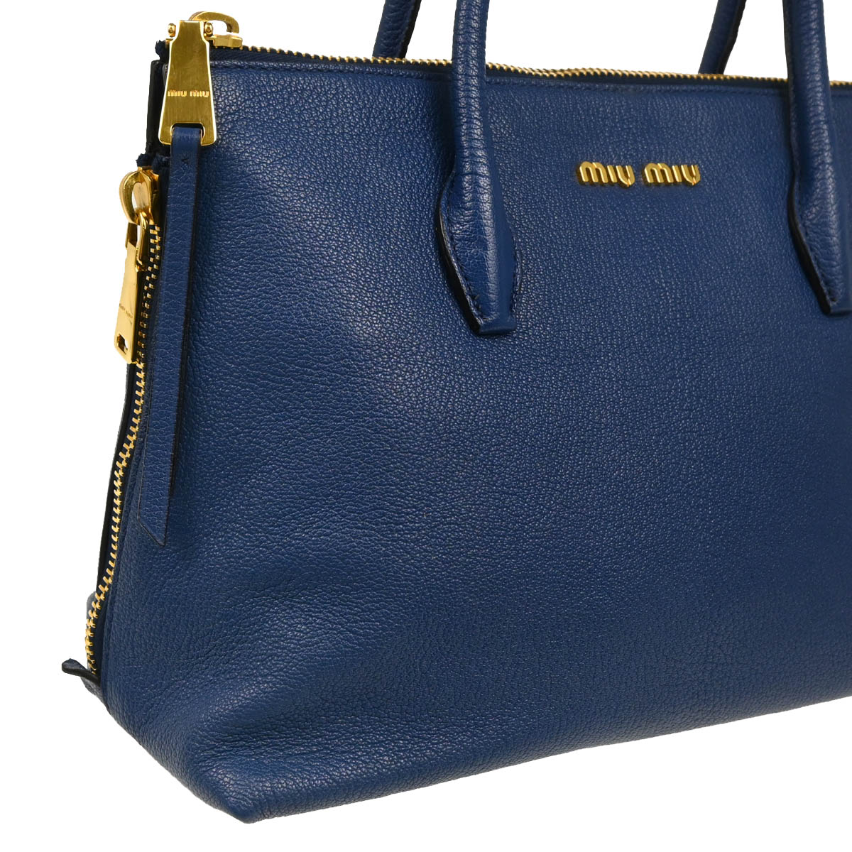 Miu Miu Blue Lambskin 2way Handbag