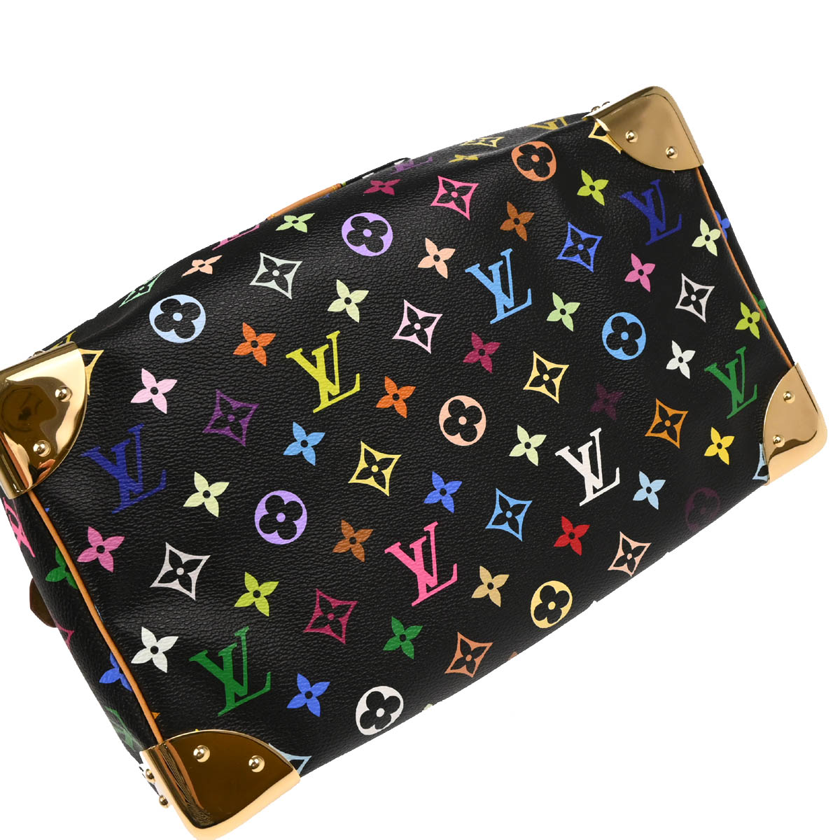 Louis Vuitton 2010 Black Monogram Multicolor Speedy 30 Handbag M92642