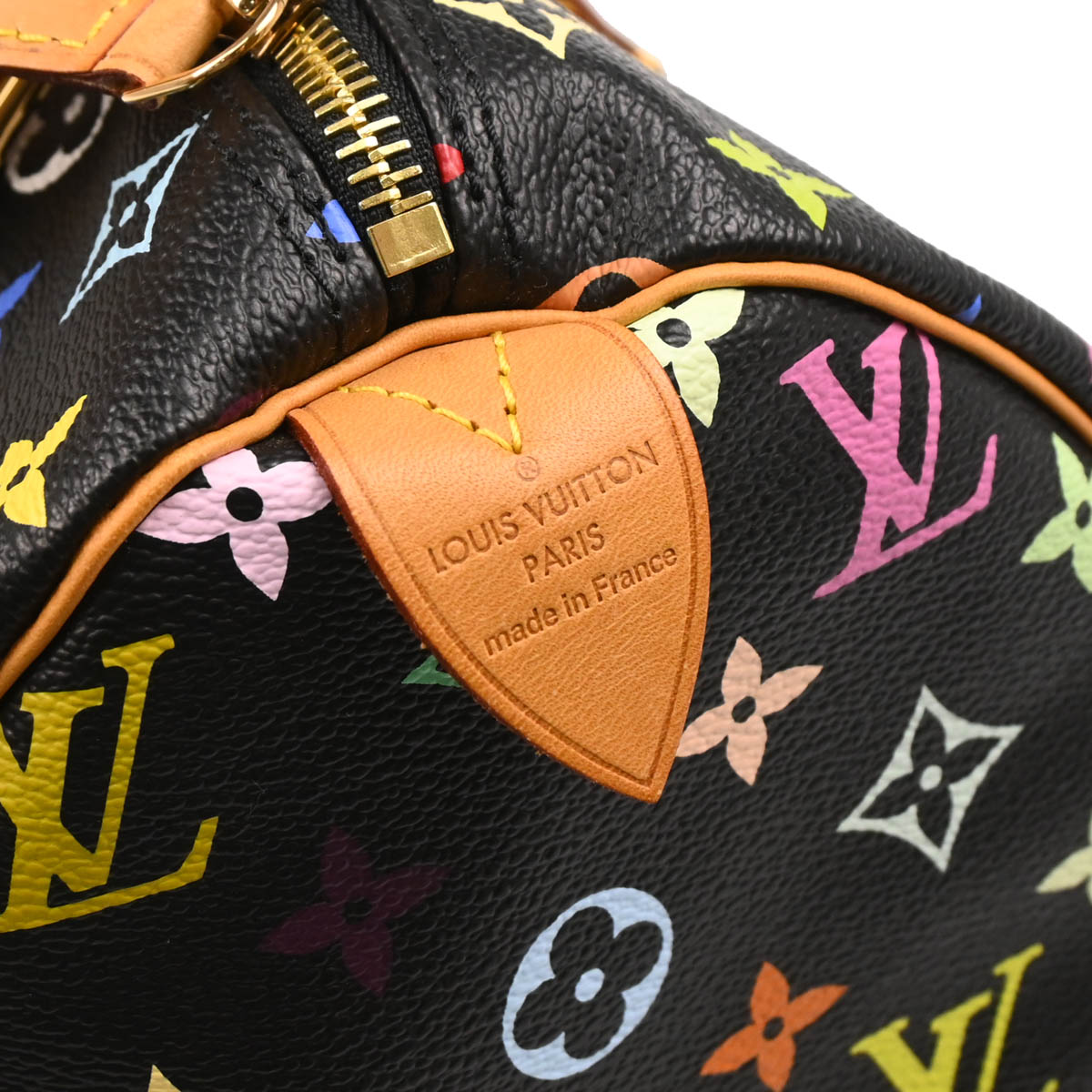 Louis Vuitton 2010 Black Monogram Multicolor Speedy 30 Handbag M92642