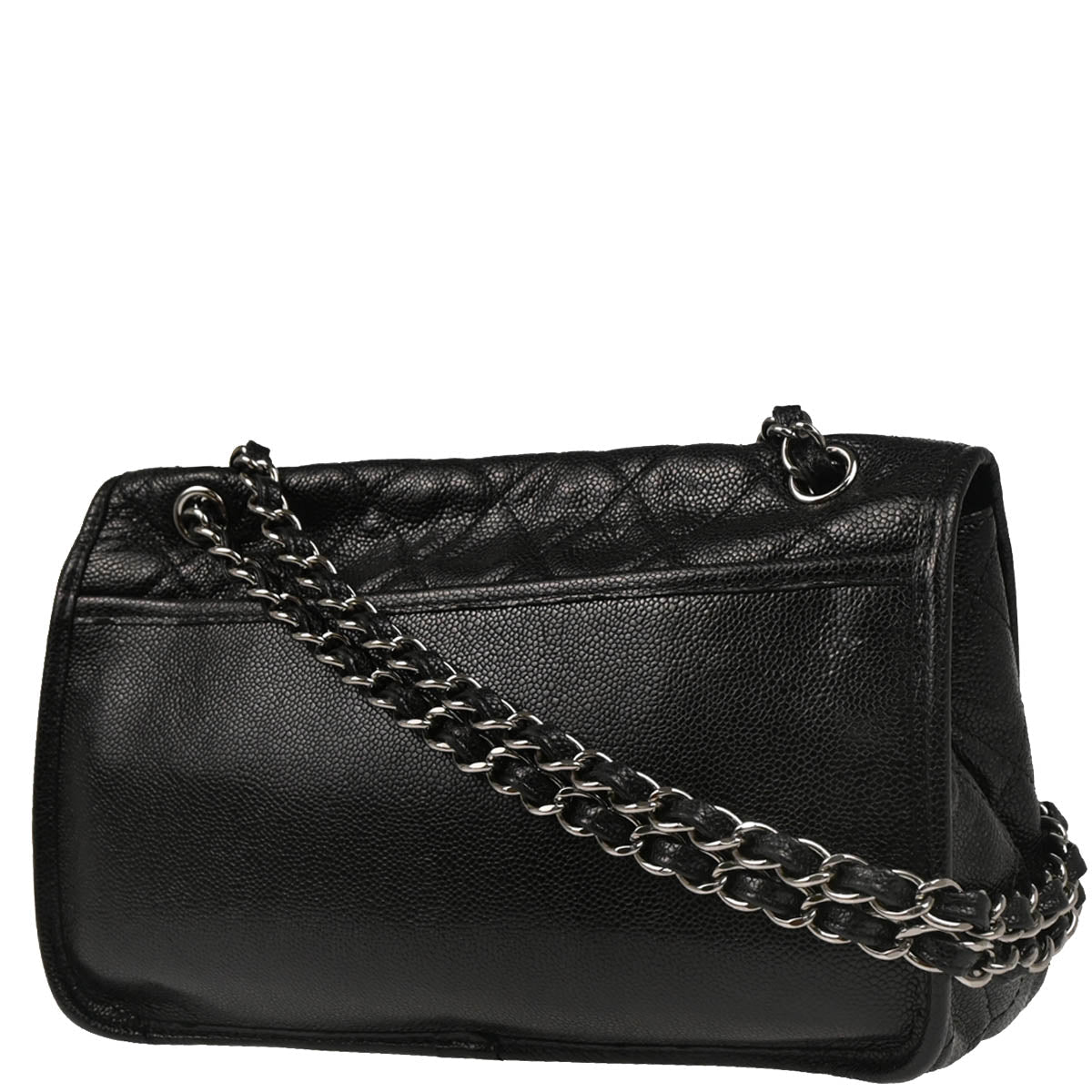 Chanel 2014-2015 Black Caviar Natural Beauty Flap Shoulder Bag