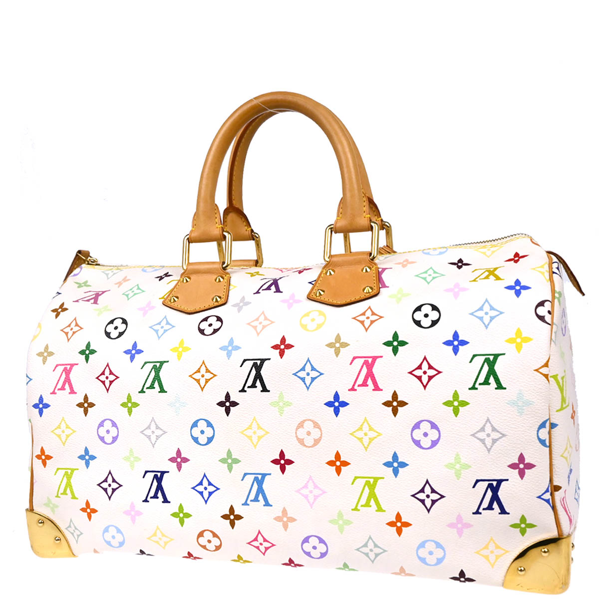 Louis Vuitton 2011 White Monogram Multicolor Speedy 40 Handbag M93216