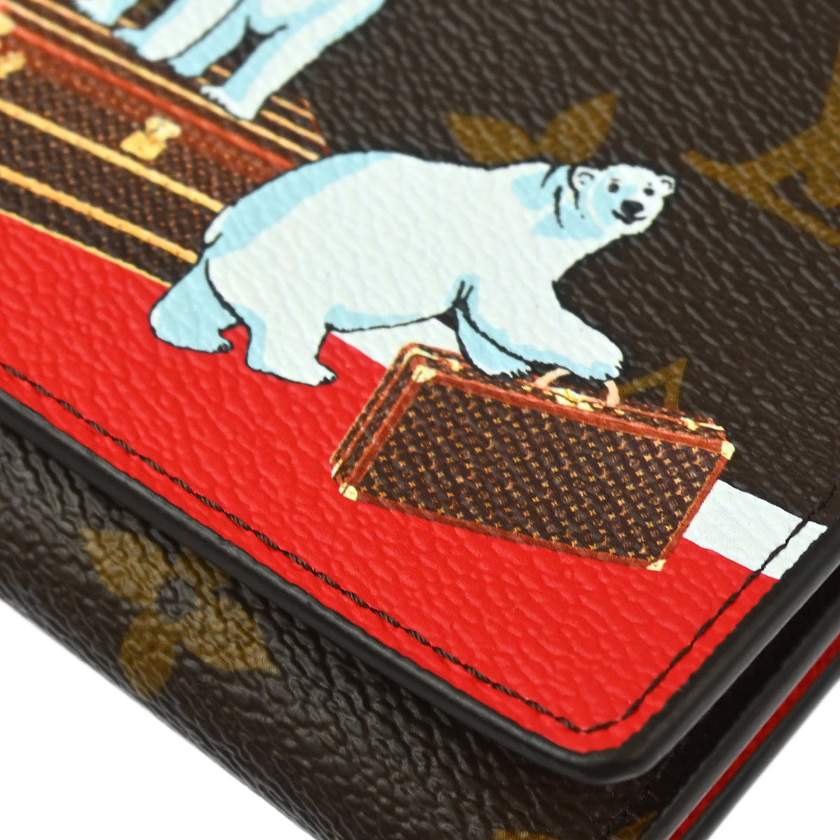 Louis Vuitton 2017 Monogram Polar Bear Trifold Wallet M62090