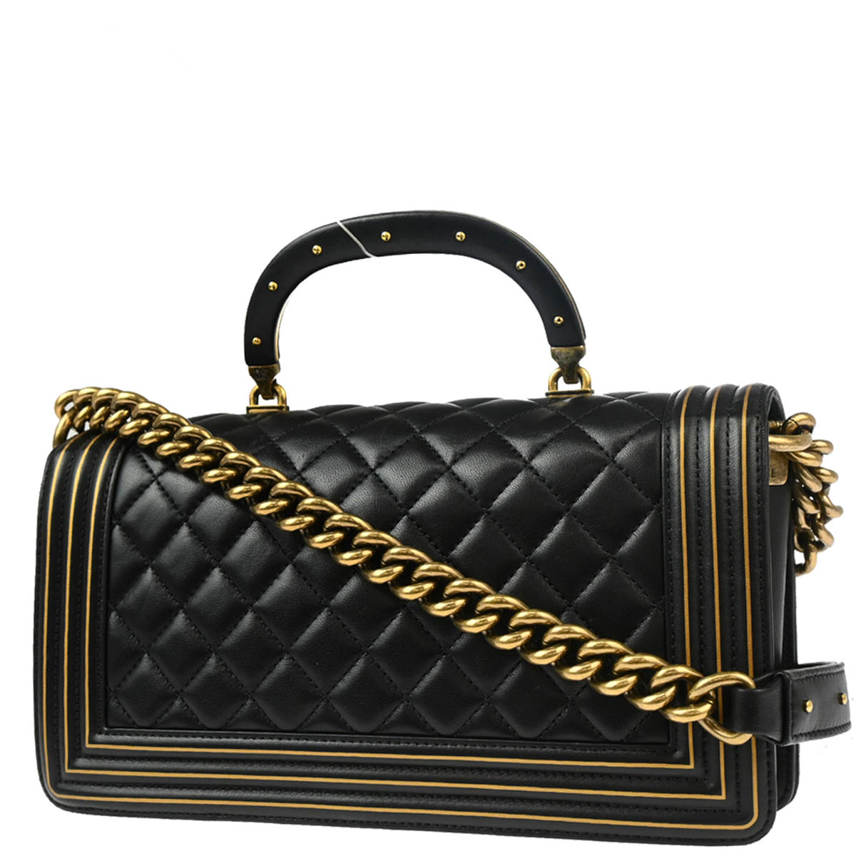 Boy Chanel 2017-2018 Black Lambskin Medium 2way Chain Shoulder Bag