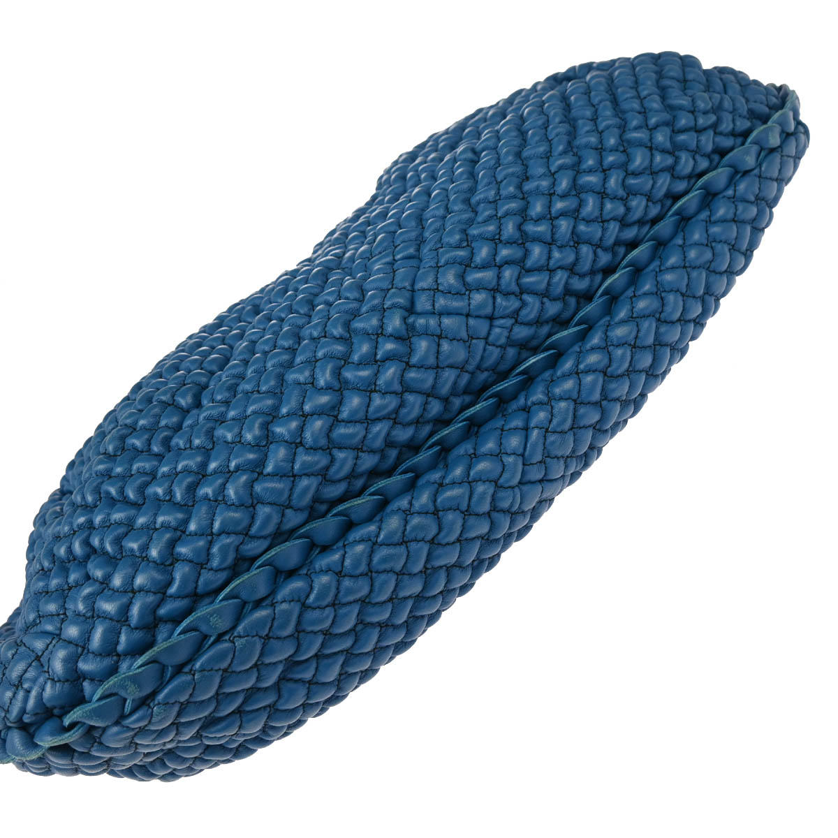 Bottega Veneta Blue Intrecciato Hobo Handbag