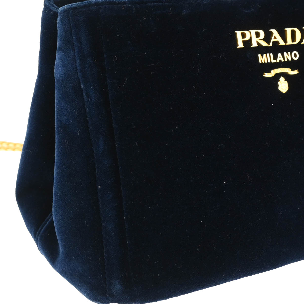 Prada Blue Velvet 2way Shoulder Tote Handbag