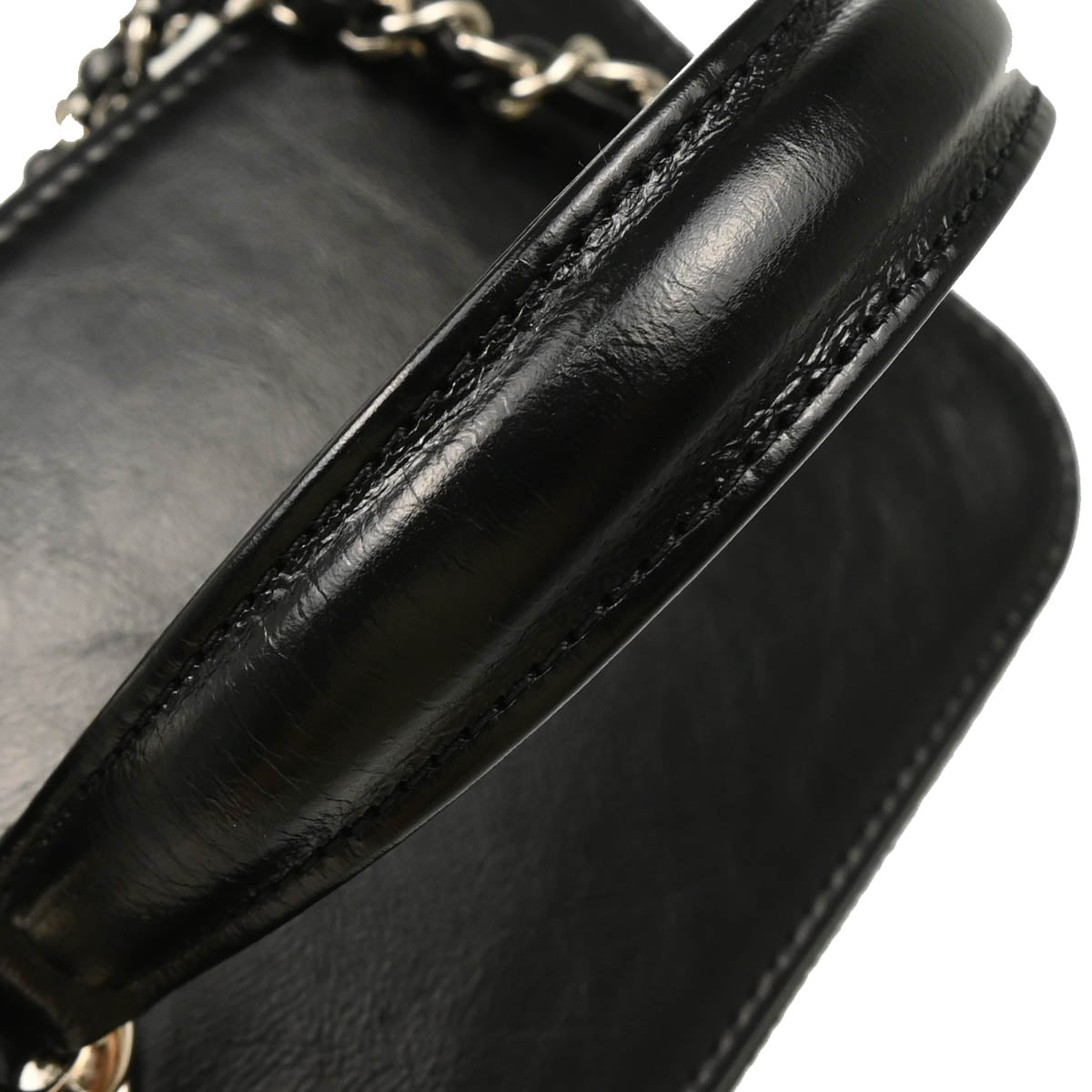 Chanel 2019 Brown Black Ratan Leather 2way Shoulder Vanity Handbag