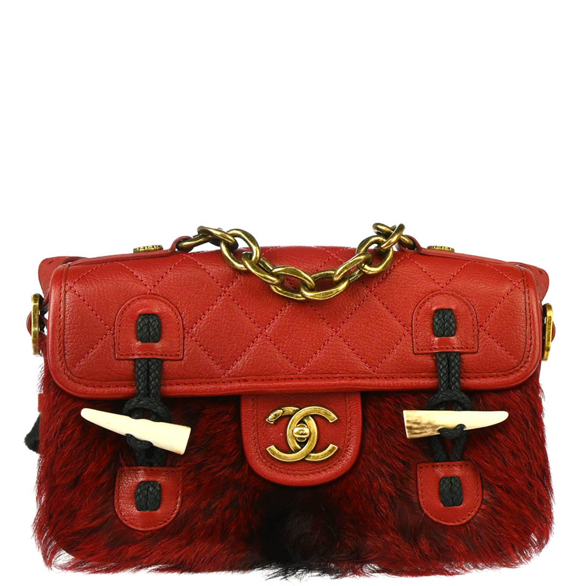 Chanel 2015-2016 Bordeaux Lambskin 2way Shoulder Handbag