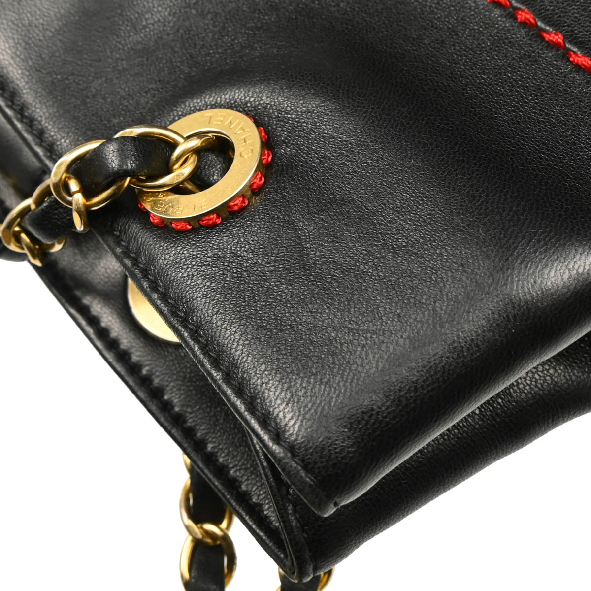 Chanel 2017 Black Lambskin Bucket Shoulder Bag