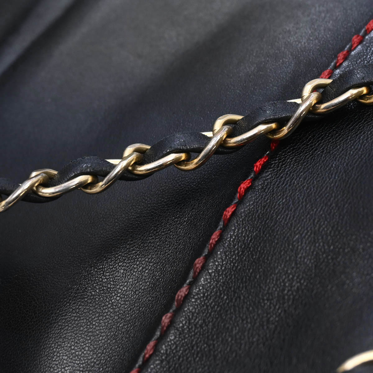 Chanel 2017 Black Lambskin Bucket Shoulder Bag