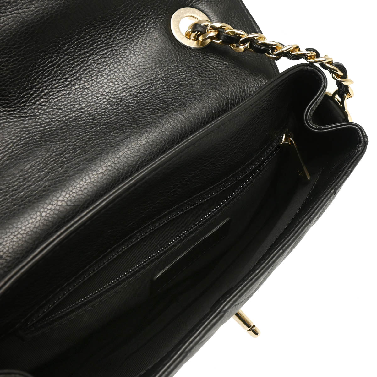 Chanel 2018-2019 Black Calfskin Chevron Filigree Shoulder Bag