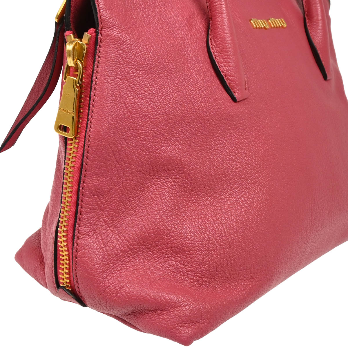 Miu Miu Pink Leather 2way Shoulder Handbag