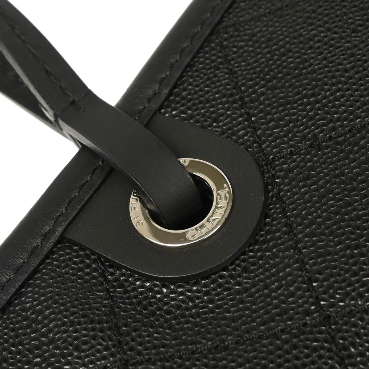 Chanel 2014 Black Caviar Shopping Fever Tote Bag