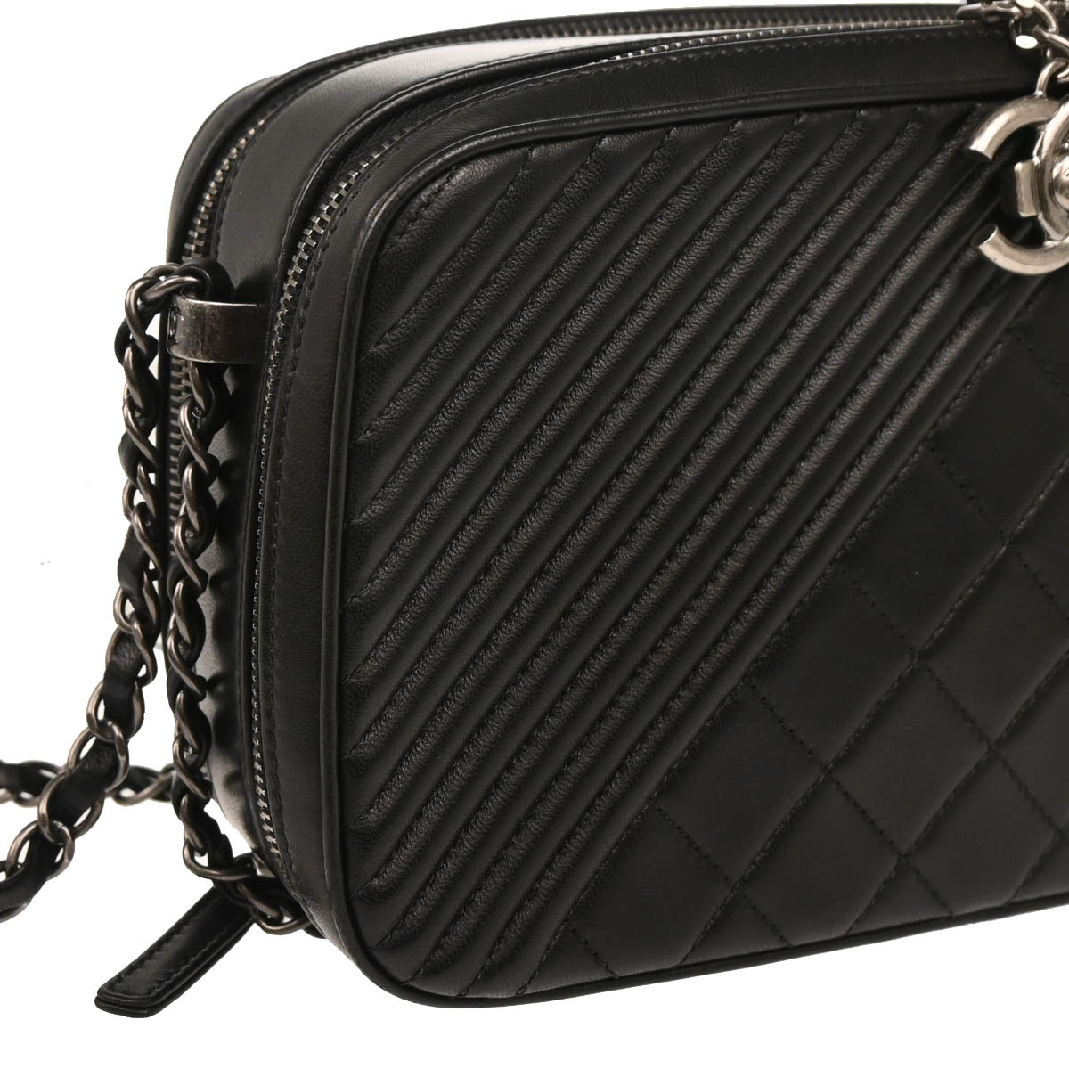 Boy Chanel 2014-2015 Black Lambskin Camera Shoulder Bag