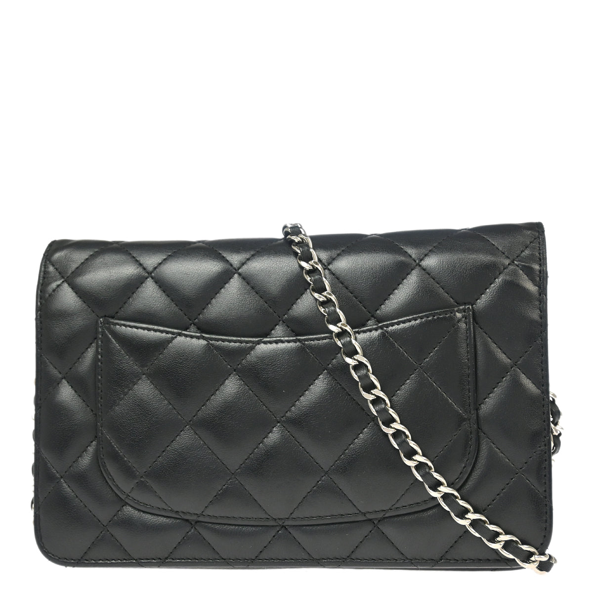 Chanel 2013-2014 Black Lambskin Classic WOC Shoulder Wallet Bag