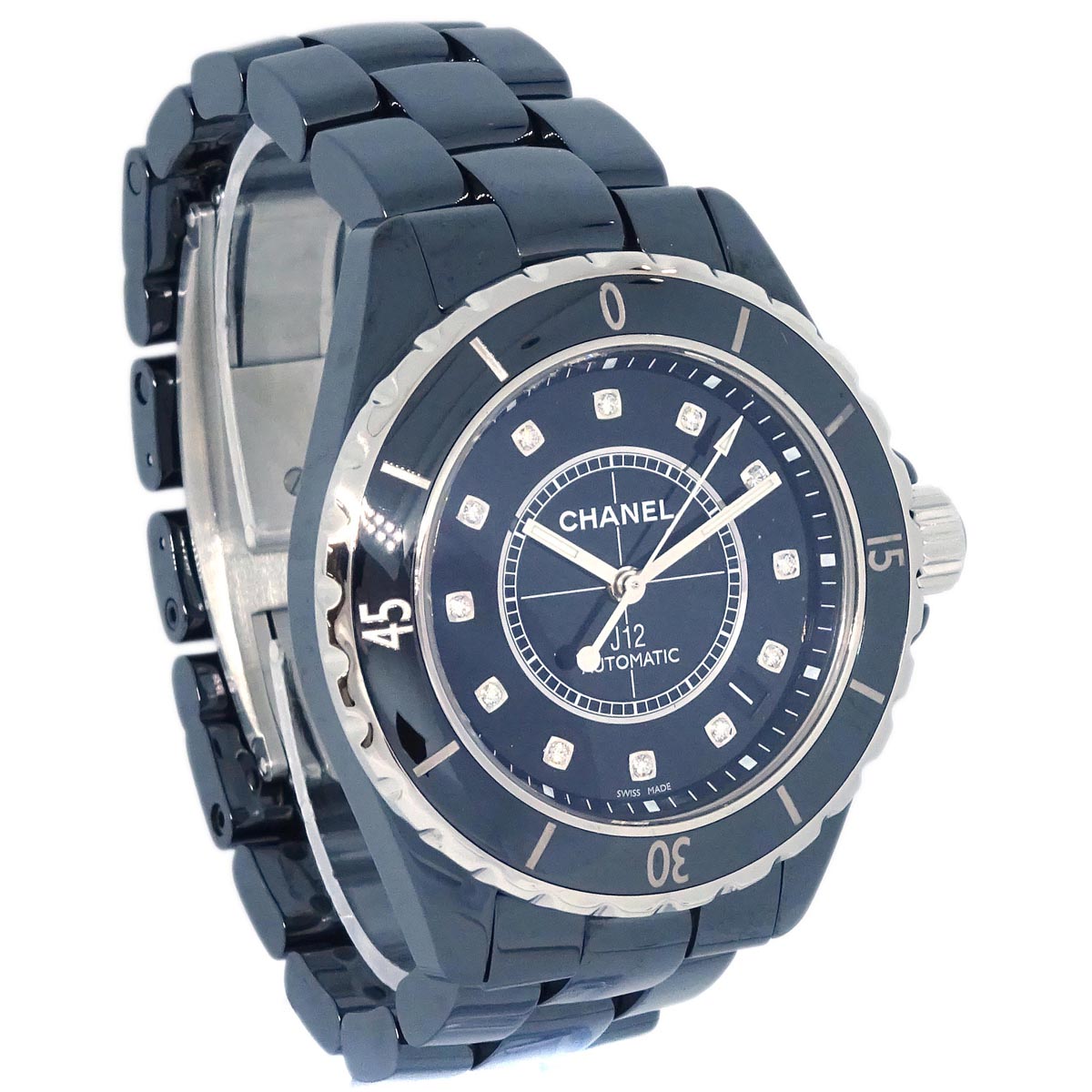 Chanel J12 Ref.H1624 39mm Self-winding Watch Ceramic Diamond SS